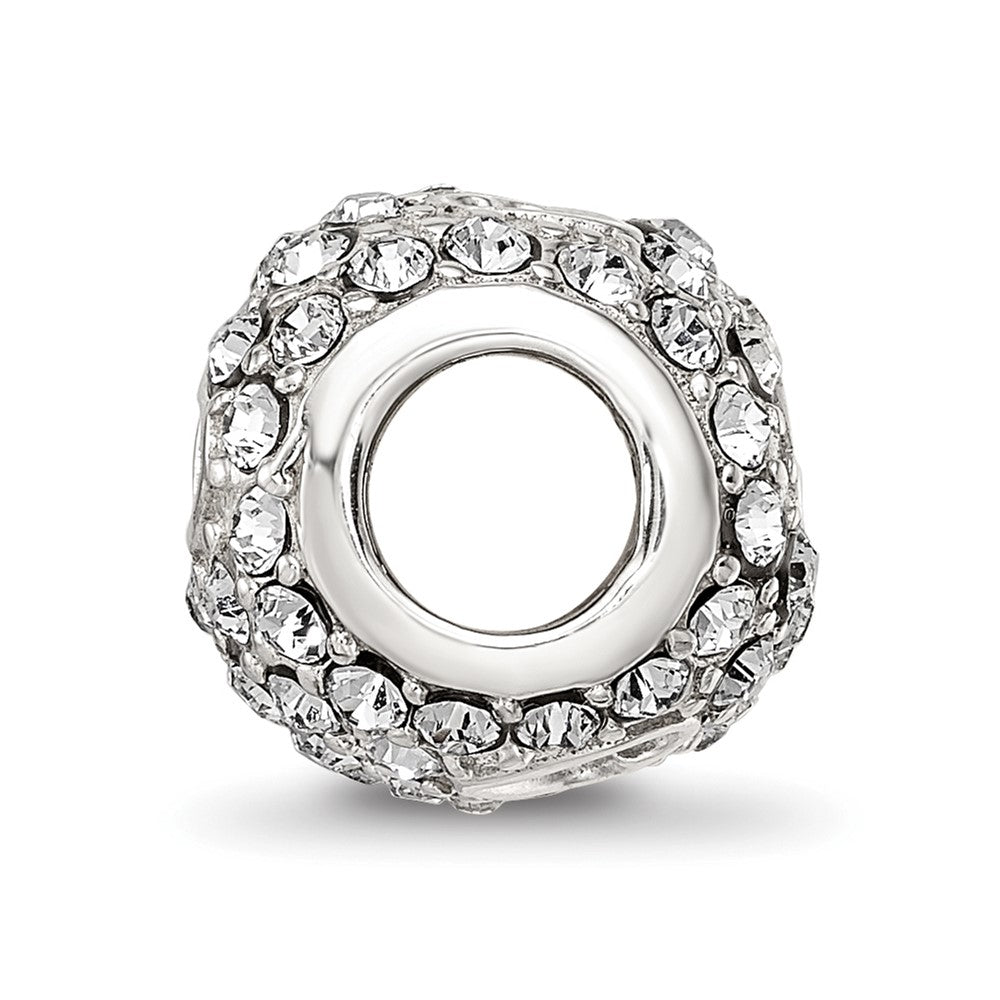 Sterling Silver Reflections Preciosa Crystal Heart Cut-Out Bead