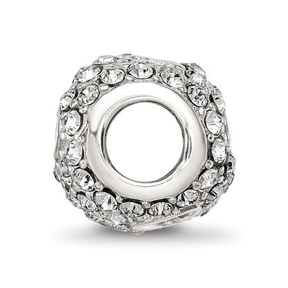 Sterling Silver Reflections Preciosa Crystal Heart Cut-Out Bead