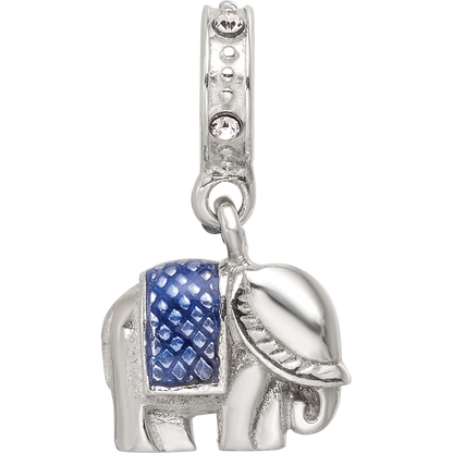 SS Reflections Preciosa Crystal Enamel Elephant Dangle Bead