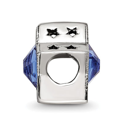 Sterling Silver Reflections Preciosa Crystal Sept. Birthstone Star Bead