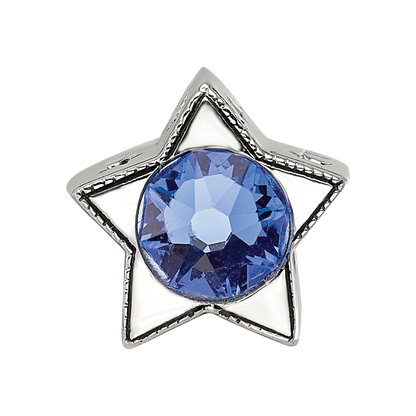 Sterling Silver Reflections Preciosa Crystal Sept. Birthstone Star Bead
