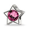 Sterling Silver Reflections Preciosa Crystal Oct. Birthstone Star Bead