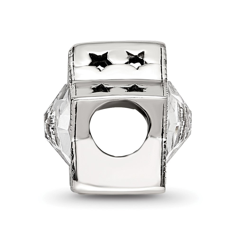 Sterling Silver Reflections Preciosa Crystal April Birthstone Star Bead