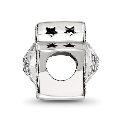 Sterling Silver Reflections Preciosa Crystal April Birthstone Star Bead
