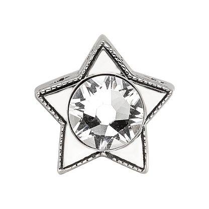 Sterling Silver Reflections Preciosa Crystal April Birthstone Star Bead