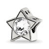 Sterling Silver Reflections Preciosa Crystal April Birthstone Star Bead