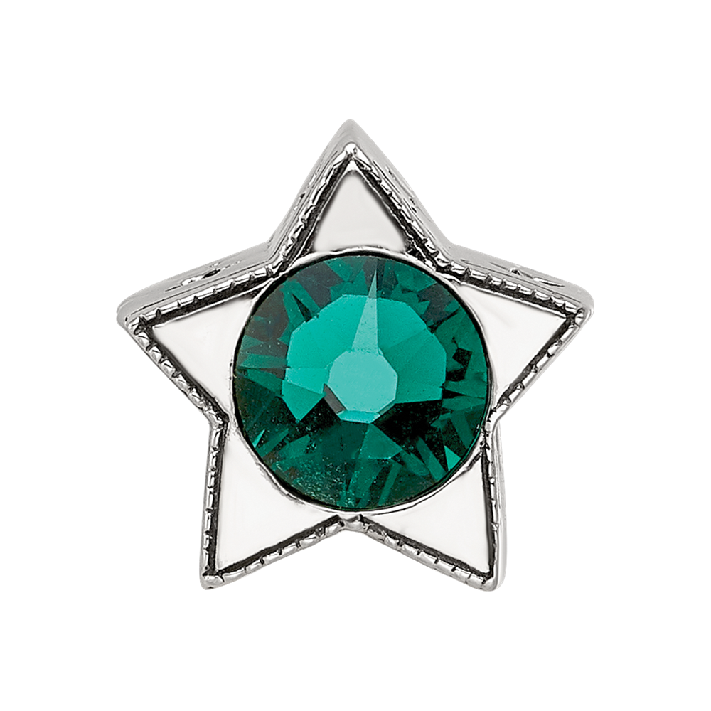 Sterling Silver Reflections Preciosa Crystal May Birthstone Star Bead