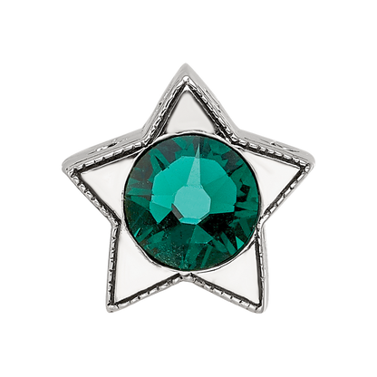 Sterling Silver Reflections Preciosa Crystal May Birthstone Star Bead