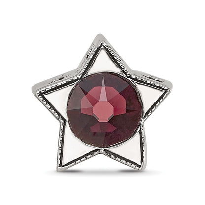 Sterling Silver Reflections Preciosa Crystal June Birthstone Star Bead