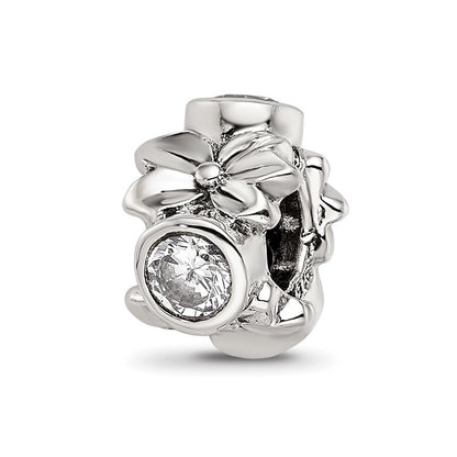 Sterling Silver Reflections CZ Bead