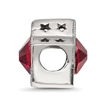 Sterling Silver Reflections Preciosa Crystal Jan. Birthstone Star Bead
