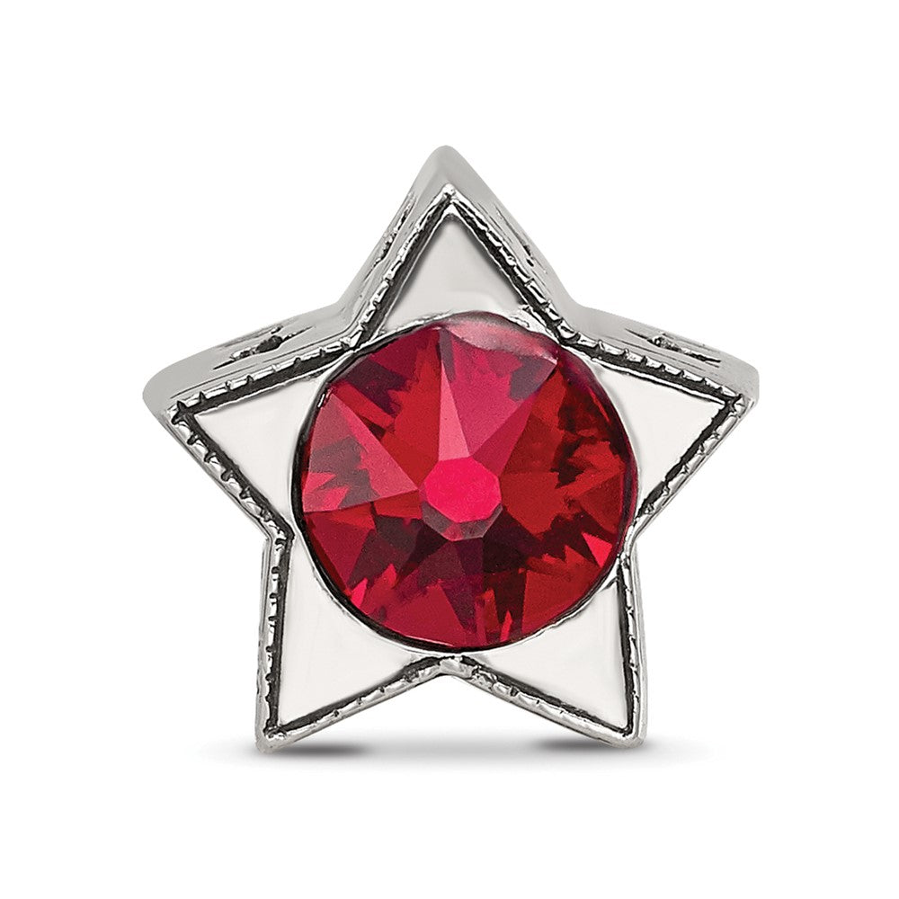 Sterling Silver Reflections Preciosa Crystal Jan. Birthstone Star Bead