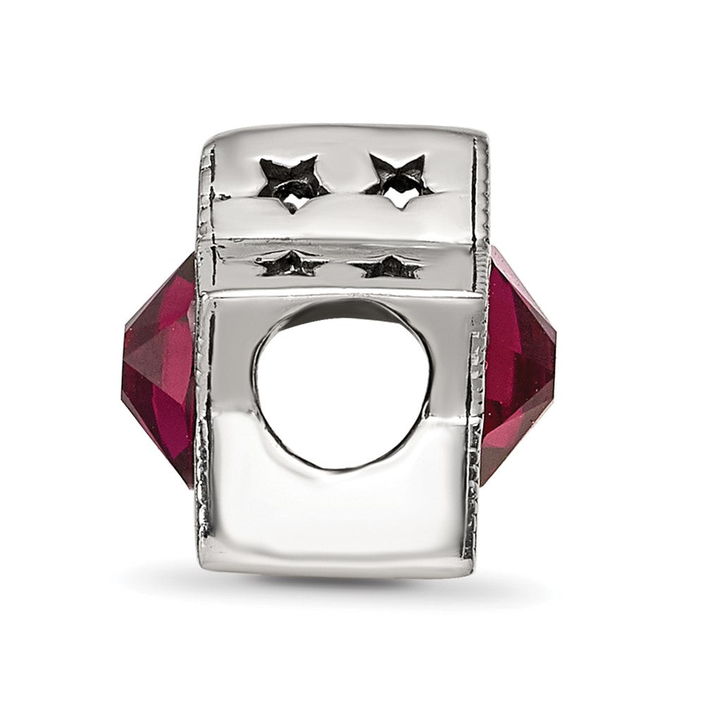 Sterling Silver Reflections Preciosa Crystal July Birthstone Star Bead