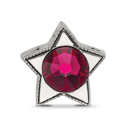 Sterling Silver Reflections Preciosa Crystal July Birthstone Star Bead