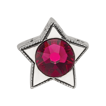 Sterling Silver Reflections Preciosa Crystal July Birthstone Star Bead