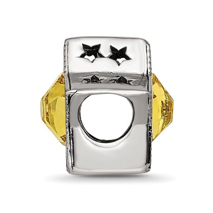 Sterling Silver Reflections Preciosa Crystal November Birthstone Star Bead