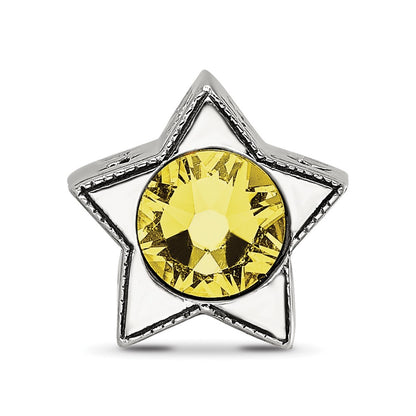 Sterling Silver Reflections Preciosa Crystal November Birthstone Star Bead