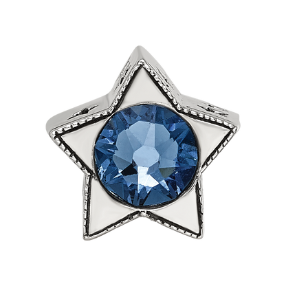 Sterling Silver Reflections Preciosa Crystal December Birthstone Star Bead