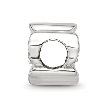 Sterling Silver Reflections White Enamel CZ Flower Bead