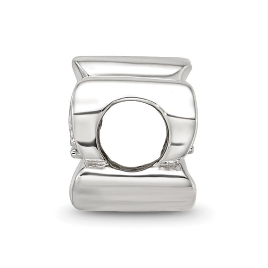 Sterling Silver Reflections White Enamel CZ Flower Bead