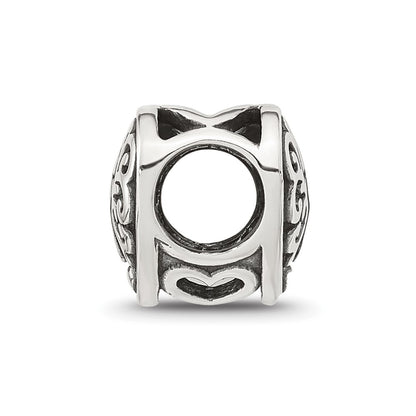 Sterling Silver Reflections Polished Heart Lock Bead