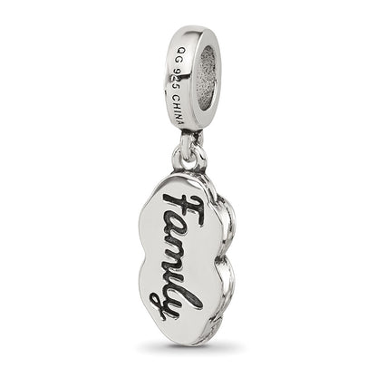 Sterling Silver Reflections Polished Braided Knot Family Dangle Bead