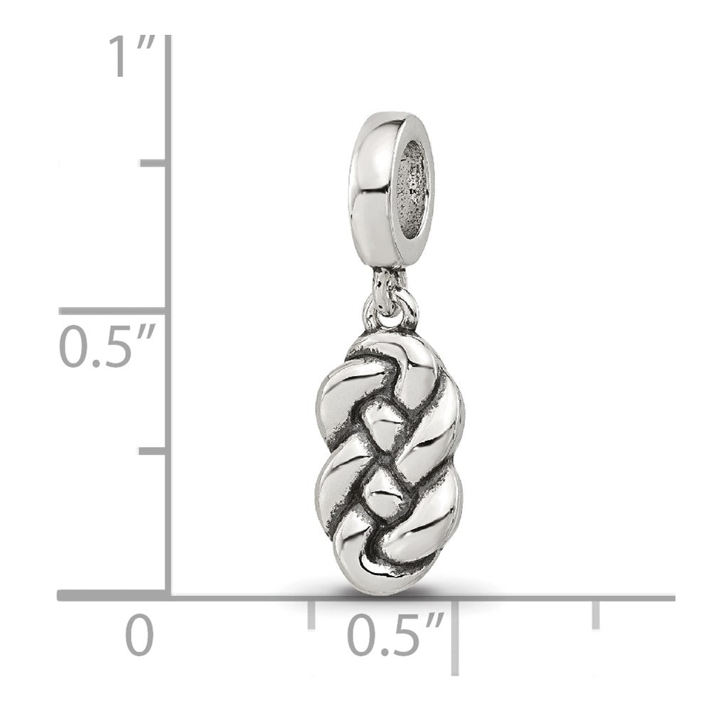 Sterling Silver Reflections Polished Braided Knot Family Dangle Bead