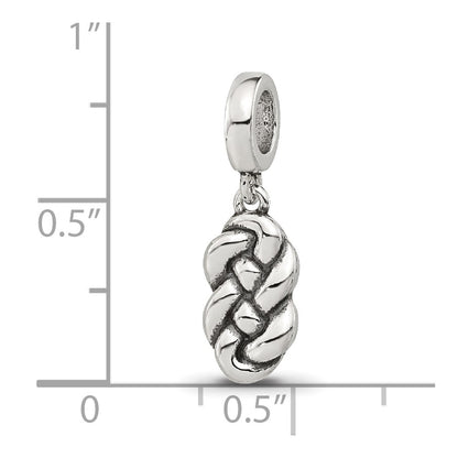 Sterling Silver Reflections Polished Braided Knot Family Dangle Bead