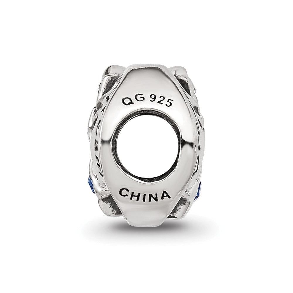 Sterling Silver Reflections Blue CZ Dream Man In Moon Bead