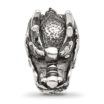 Sterling Silver Reflections Antiqued Chinese Dragon Hinged Bead