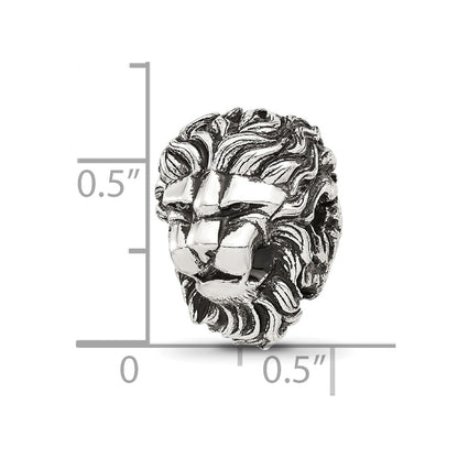 Sterling Silver Reflections Antiqued Lion Hinged Bead