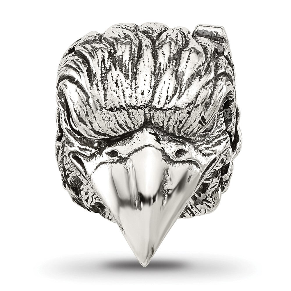 Sterling Silver Reflections Antiqued Eagle Hinged Bead