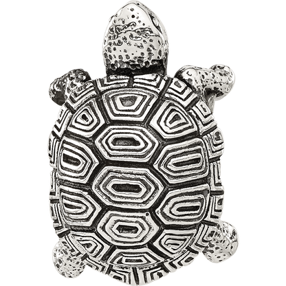 Sterling Silver Reflections Antiqued Tortoise Hinged Bead