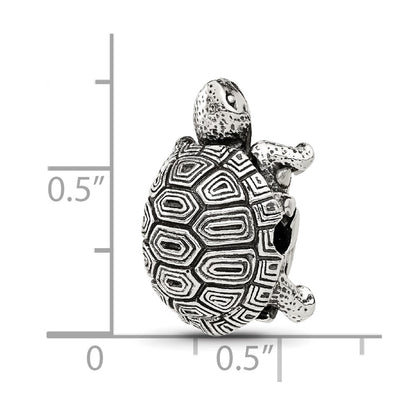 Sterling Silver Reflections Antiqued Tortoise Hinged Bead