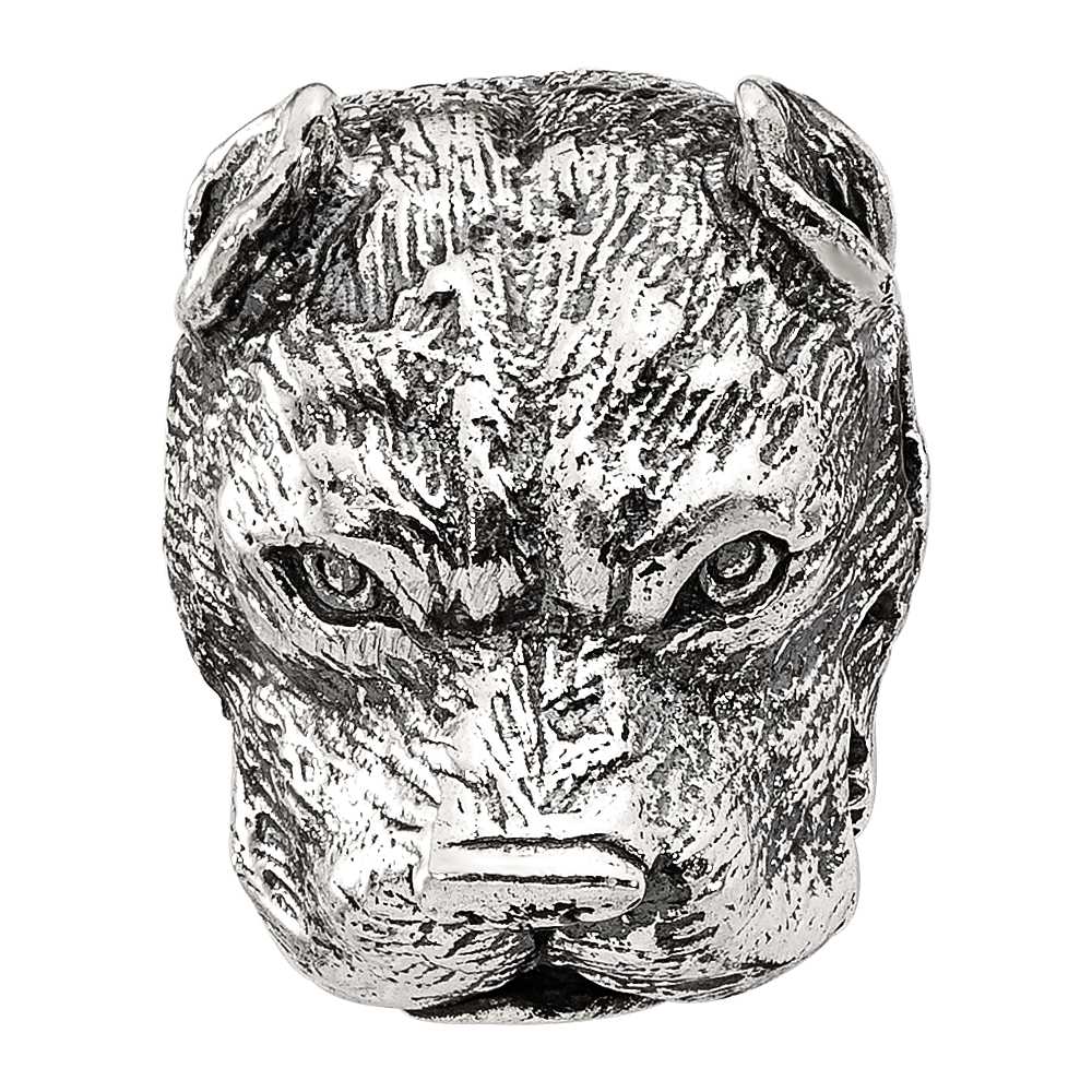 Sterling Silver Reflections Antiqued Pitbull Hinged Bead