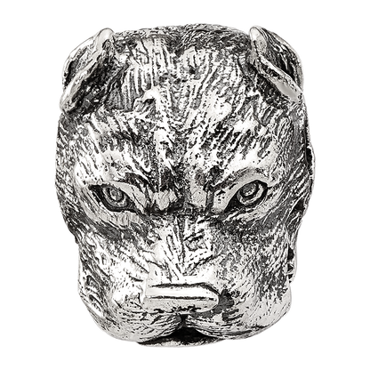 Sterling Silver Reflections Antiqued Pitbull Hinged Bead