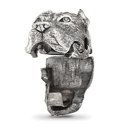 Sterling Silver Reflections Antiqued Pitbull Hinged Bead