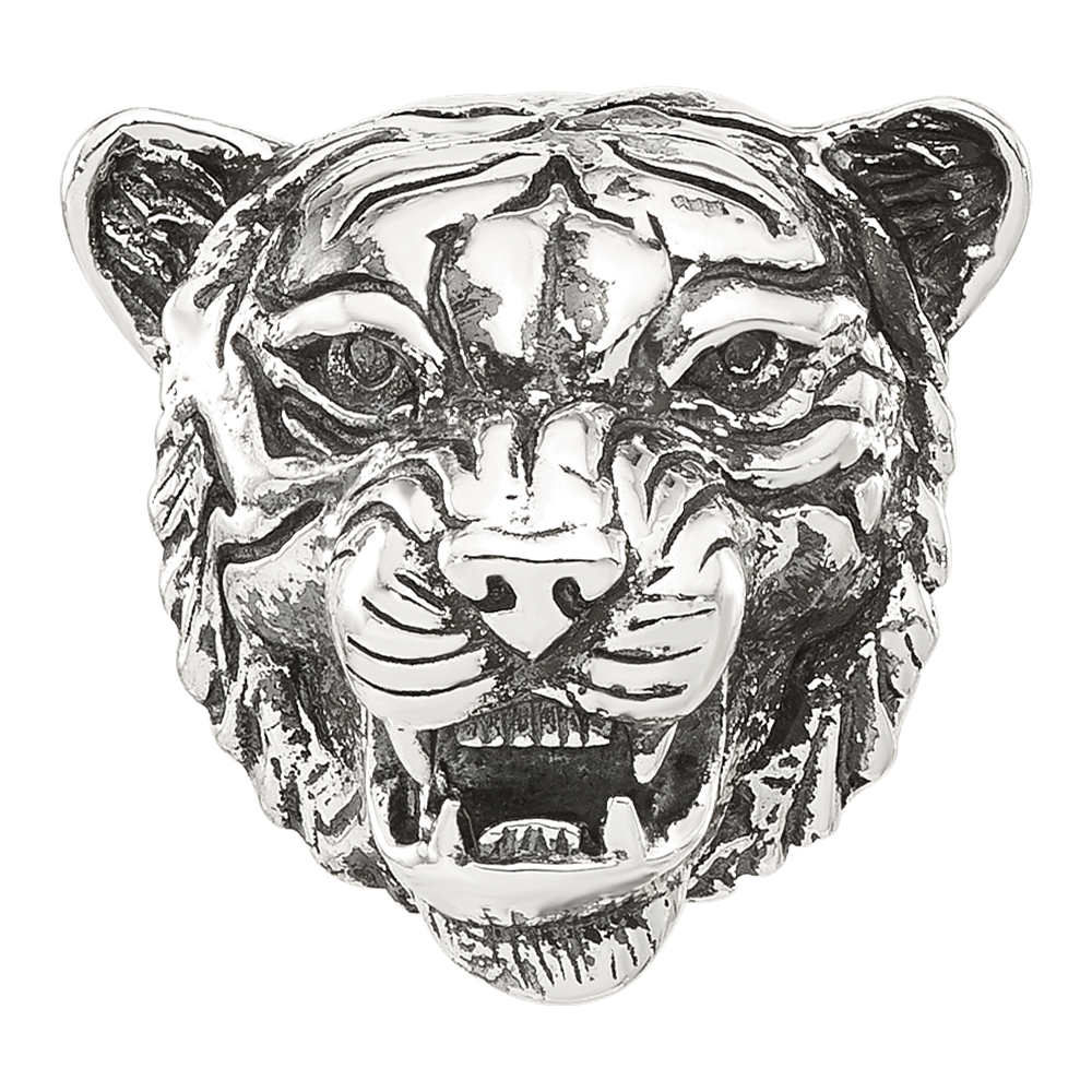 Sterling Silver Reflections Antiqued Tiger Hinged Bead