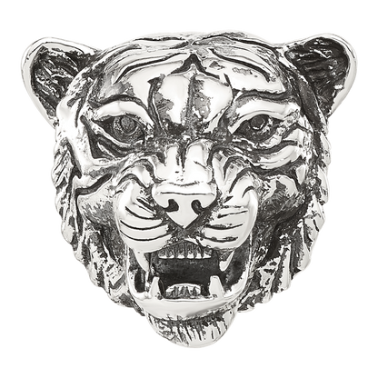 Sterling Silver Reflections Antiqued Tiger Hinged Bead