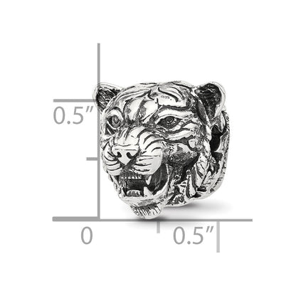 Sterling Silver Reflections Antiqued Tiger Hinged Bead