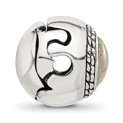 Sterling Silver Reflections Carnelian Stone Hinged Bead