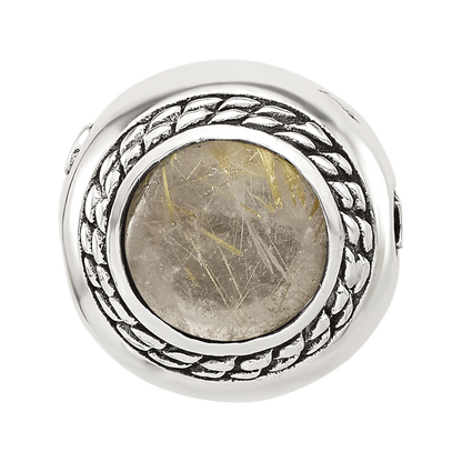 Sterling Silver Reflections Carnelian Stone Hinged Bead