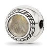 Sterling Silver Reflections Carnelian Stone Hinged Bead