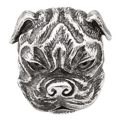 Sterling Silver Reflections Antiqued Bulldog Hinged Bead