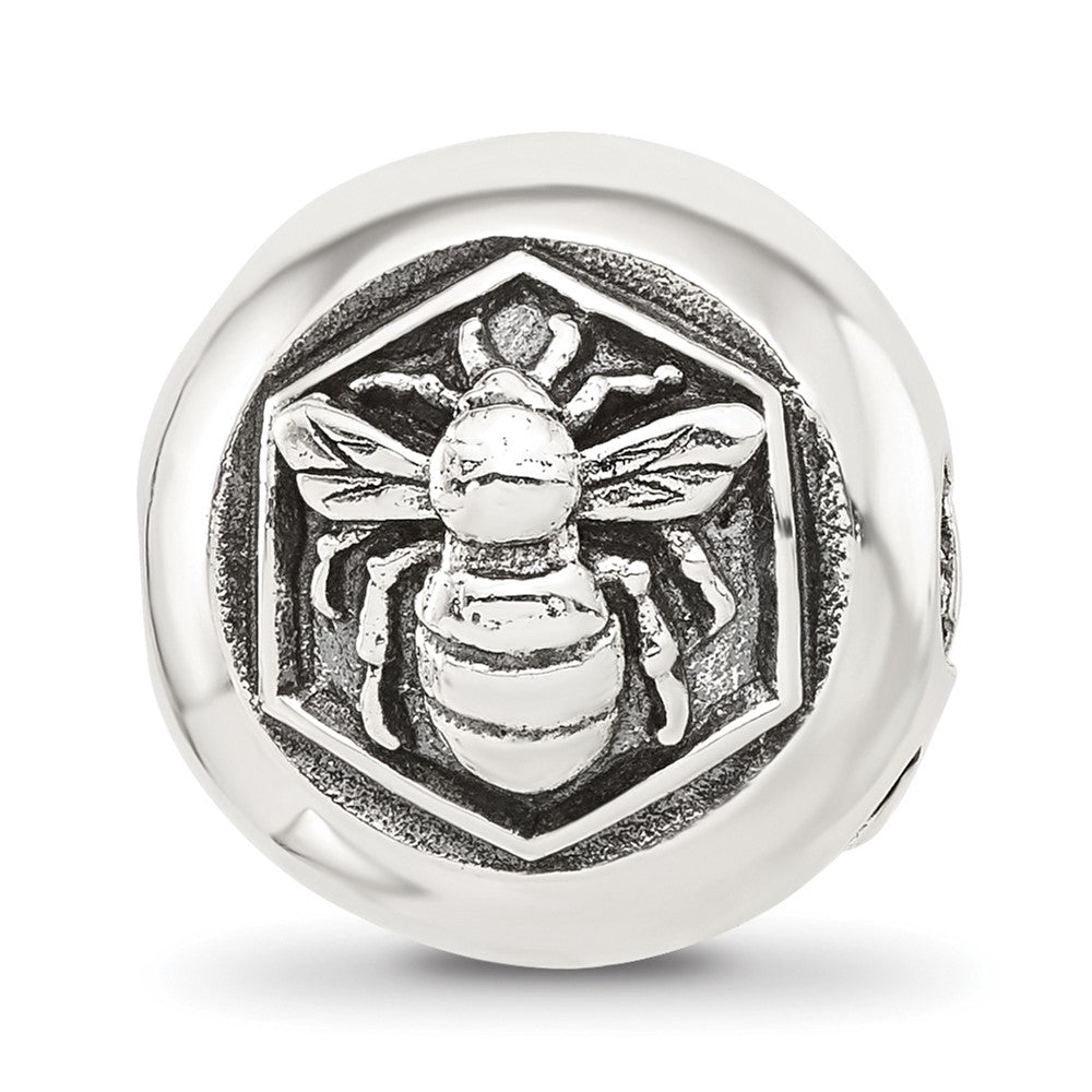 Sterling Silver Reflections Round Bee Hinged Bead