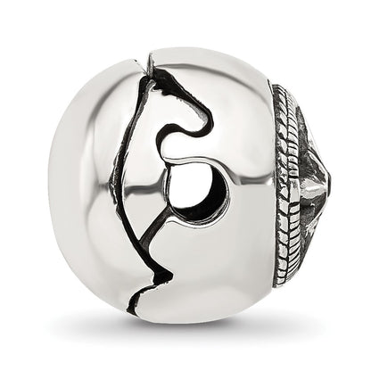 Sterling Silver Reflections Round Star Compass Hinged Bead
