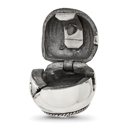 Sterling Silver Reflections Round Star Compass Hinged Bead