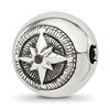 Sterling Silver Reflections Round Star Compass Hinged Bead