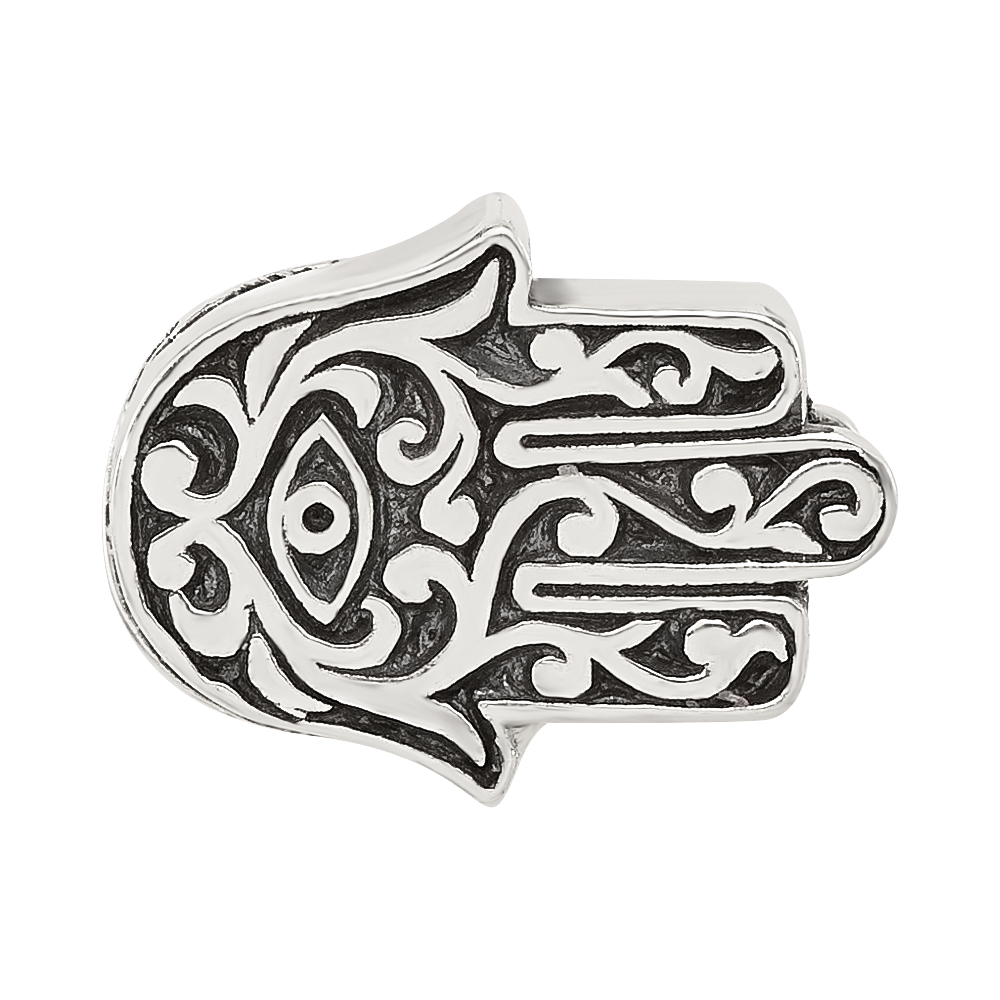 Sterling Silver Reflections Hamsa Hinged Bead