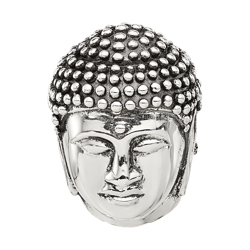 Sterling Silver Reflections Buddha Head Hinged Bead